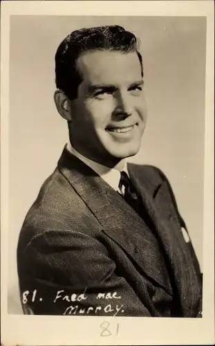 Foto Ak Schauspieler Fred Murray, Portrait