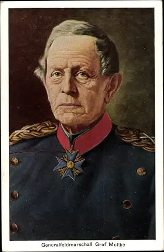 Künstler Ak Generalfeldmarschall Graf Moltke, Generaloberst Helmuth von Moltke, Portrait