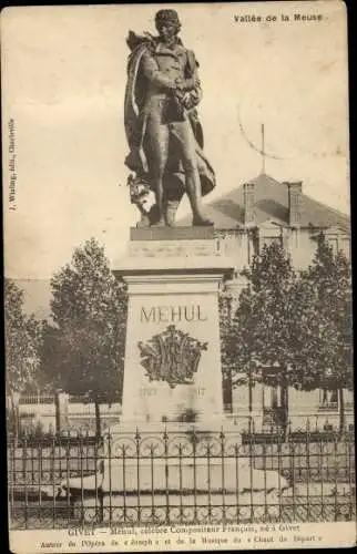 Ak Givet Ardennes, Mehul-Denkmal