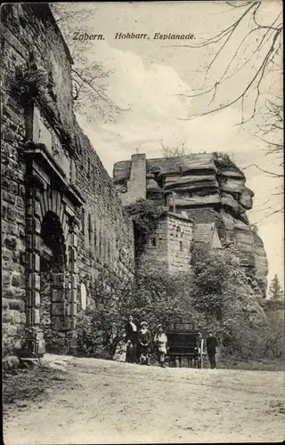Ak Saverne Zabern Elsass Bas Rhin, Hohbarr, Esplanade