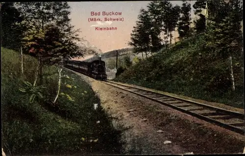 Ak Buckow in der Märkischen Schweiz, Kleinbahn, Bahnstrecke