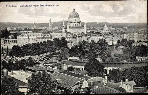 Ak Potsdam, Panorama vom Brauhausberge