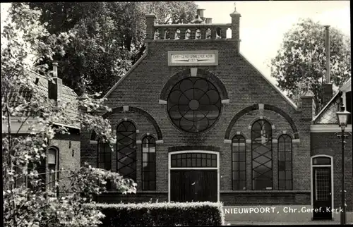 Ak Nieuport Nieuwpoort Molenlanden Südholland, Chr. Geref. Kerk
