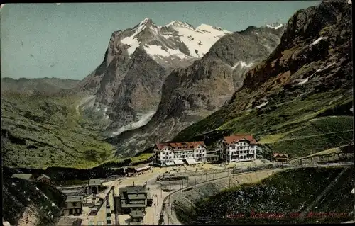 Ak Kanton Bern, Berner Oberland, Kleine Scheidegg, Wetterhorn