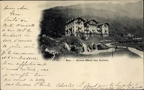 Ak Bex Kanton Waadt, Grand Hotel des Solines