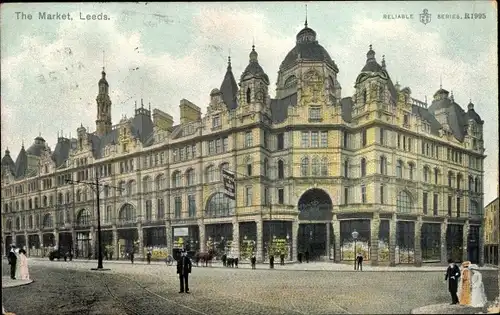 Ak Leeds Yorkshire England, The Market