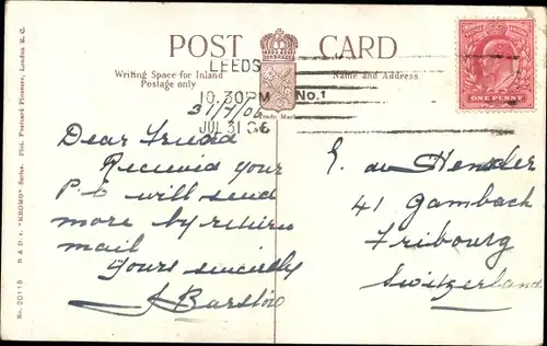 Ak Leeds Yorkshire England, City Square