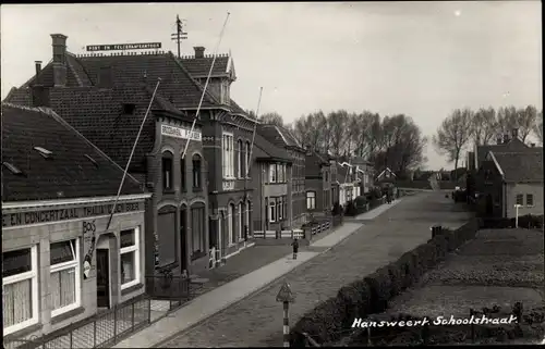 Ak Hansweerd Hansweert Zeeland Niederlande, Schoolstraat