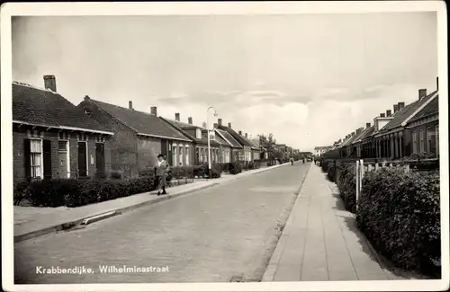 Ak Krabbendijke Zeeland, Wilhelminastraat
