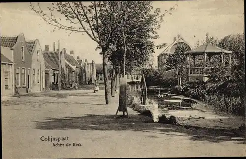 Ak Colijnsplaat Zeeland, Achter de Kerk