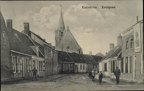 Ak Kortgene Noord Beveland Zeeland Niederlande, Kadestraat