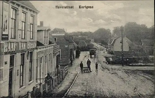 Ak Kortgene Noord Beveland Zeeland Niederlande, Havenstraat