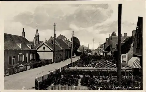 Ak Nieuw en Sint Joosland Walcheren Zeeland Niederlande, Straßenpartie, Panorama