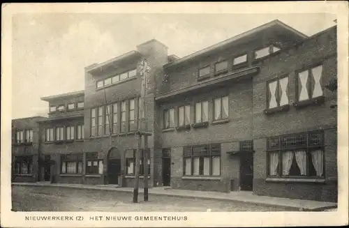 Ak Nieuwerkerk Schouwen-Duiveland Zeeland Niederlande, het Nieuwe Gemeentehuis