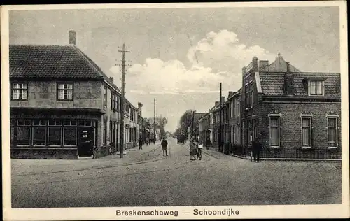 Ak Schoondijke Sluis Zeeland Niederlande, Breskenscheweg