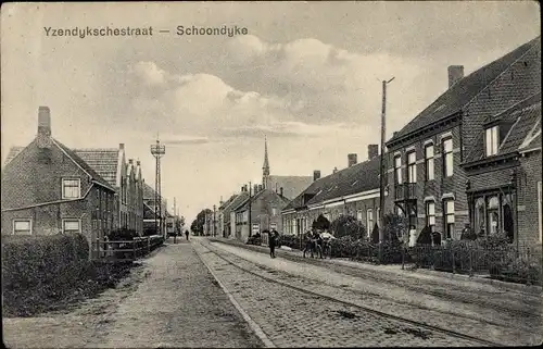 Ak Schoondijke Sluis Zeeland Niederlande, Yzendyschestraat