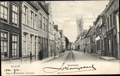 Ak Sluis Zeeland Niederlande, Kapellestraat