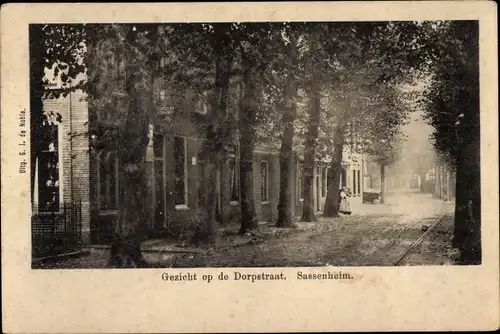 Ak Sassenheim Südholland, Dorfstraße