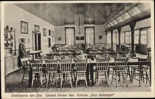 Ak Oostvoorne aan Zee Südholland, Eetzaal Kinder Vac. Kolonie Ons Genoegen