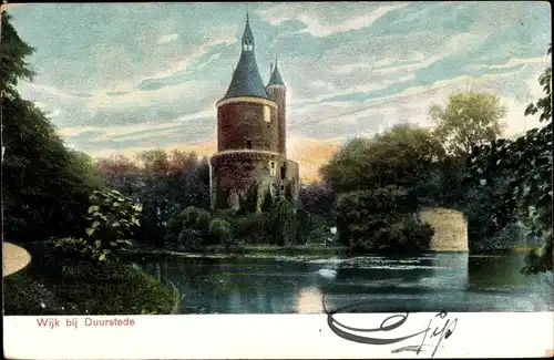 Ak Wijk bij Duurstede Utrecht, Bourgondische Toren, Park