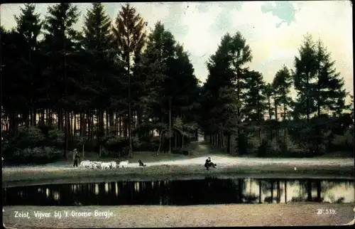 Ak Zeist Utrecht Niederlande, Vijver bij 't Groene Bergje