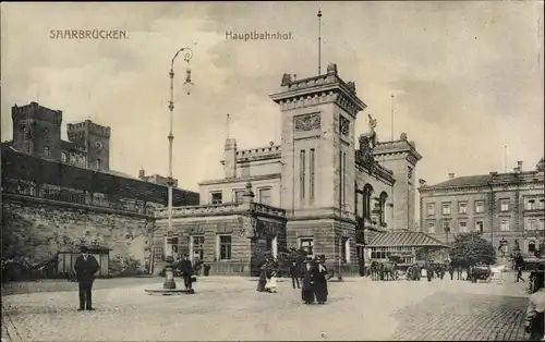 Ak Saarbrücken im Saarland, Hauptbahnhof
