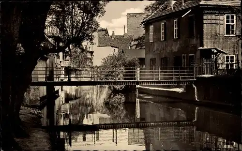 Ak Erfurt in Thüringen, Partie an der Gera
