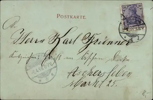 Mondschein Ak Erfurt in Thüringen, Blick nach der Lehmannsbrücke