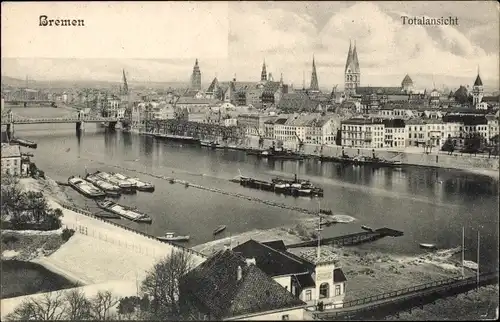 Ak Hansestadt Bremen, Totalansicht