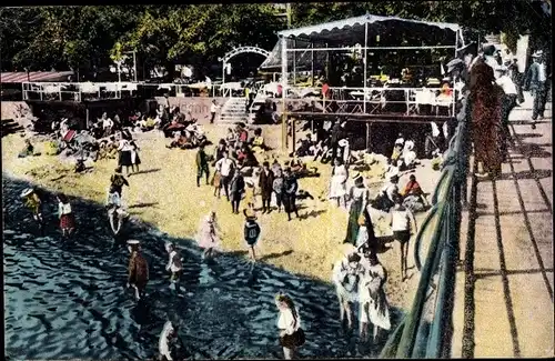 Ak Hamburg Altona Oevelgönne, Elbestrand