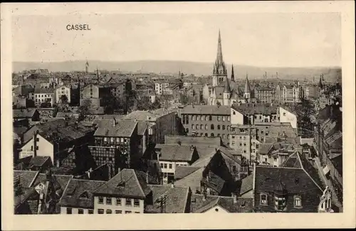 Ak Kassel in Hessen, Ortsansicht mit Kirche