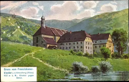 Künstler Ak Splitgerber, Klosterkreuzberg Bischofsheim an der Rhön, Franziskanerkloster Kreuzberg