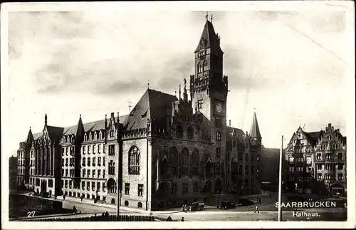 Ak Saarbrücken im Saarland, Rathaus