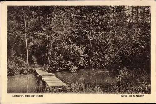 Ak Waldsieversdorf Märkische Schweiz, Partie am Vogelsang, Brücke