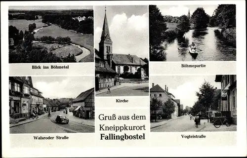 Ak Bad Fallingbostel Lüneburger Heide, Kirche, Böhmepartie, Walsroder Straße, Vogteistraße