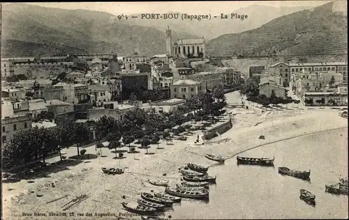 Ak Portbou Port Bou Katalonien, La Plage