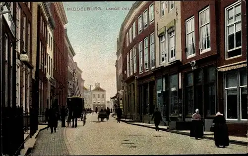 Ak Middelburg Zeeland Niederlande, Lange Delft