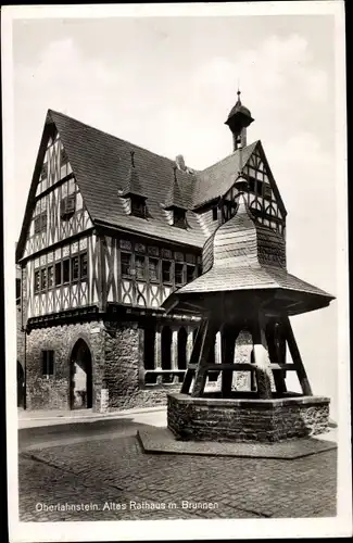 Ak Oberlahnstein Lahnstein am Rhein, Altes Rathaus mit Brunnen