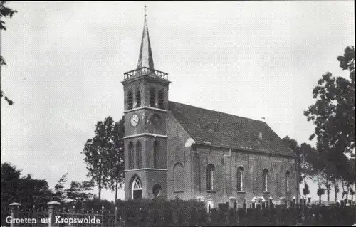 Ak Kropswolde Groningen Niederlande, Ned. Herv. Kerk