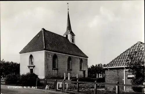 Ak Stitswerd Groningen, N. H. Kerk