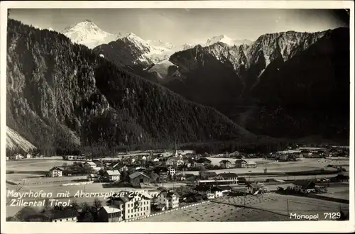 Ak Mayrhofen im Zillertal Tirol, Gesamtansicht mit Ahornspitze