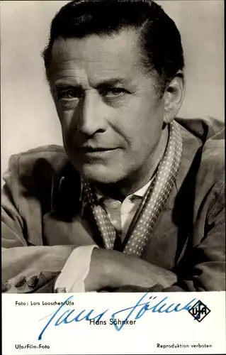 Ak Schauspieler Hans Söhnker, Portrait, Autogramm, Film Jacqueline
