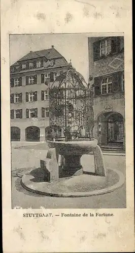 Ak Stuttgart in Baden Württemberg, Fontaine de la Fortune, Brunnen