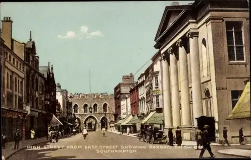 Ak Southampton Hampshire England, High Street, Bargate