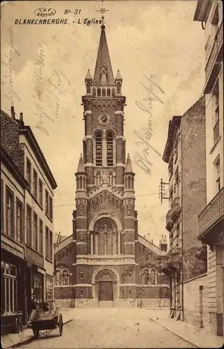 Ak Blankenberghe Blankenberge Westflandern, L'Eglise