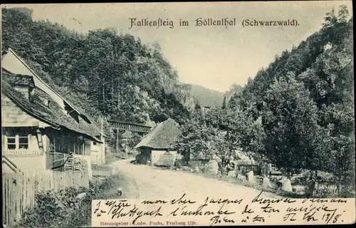 Ak Falkensteig Buchenbach im Schwarzwald, Partie im Höllental