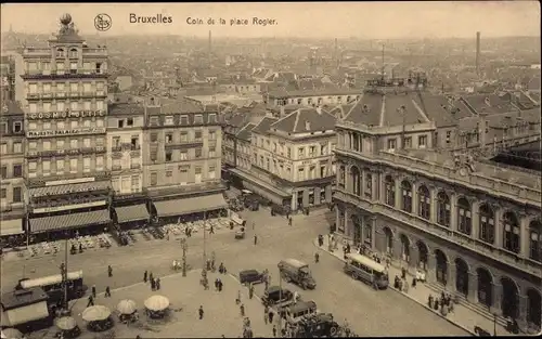 Ak Bruxelles Brüssel, Coin de la Place Rogier