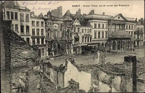 Ak Namur Wallonien, Grande Place, vue de la rue des Brasseurs