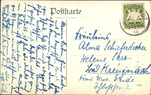 Ak Walchstadt Wörthsee in Oberbayern, Insel im Wörthsee, Ruderboot