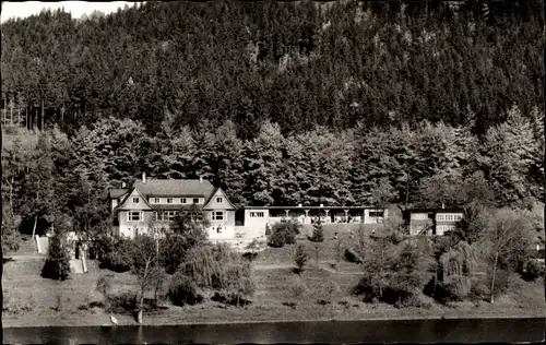 Ak Vöhl, Jugendherberge Hohe Fahrt am Edersee, Wald